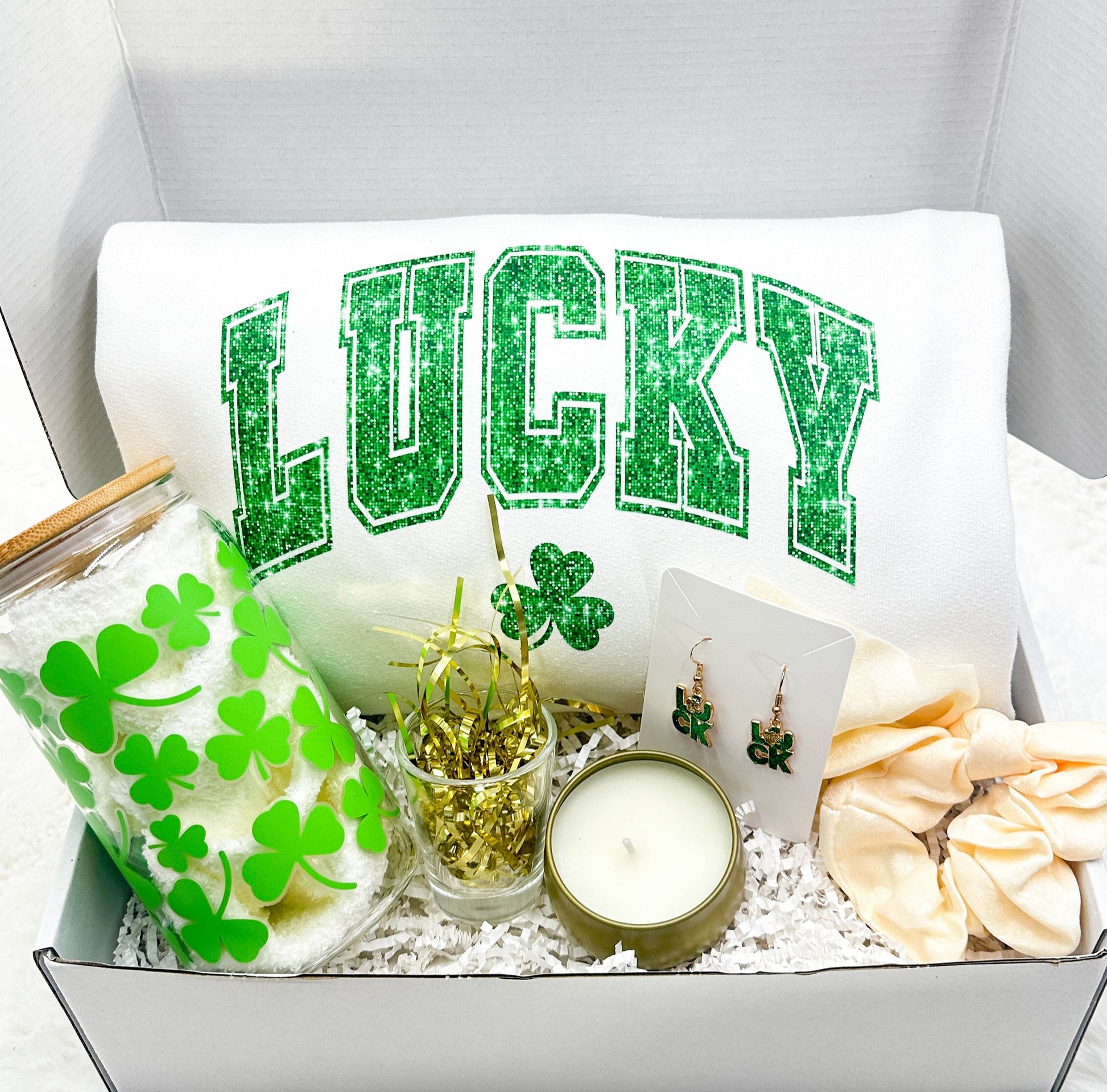 women st patricks day gift box lucky sweatshirt sparkle sweater women oversized sweatshirt st patricks day parade cup st pattys day jewelry women