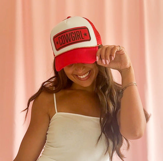 Cowgirl Red Trucker Hat Women