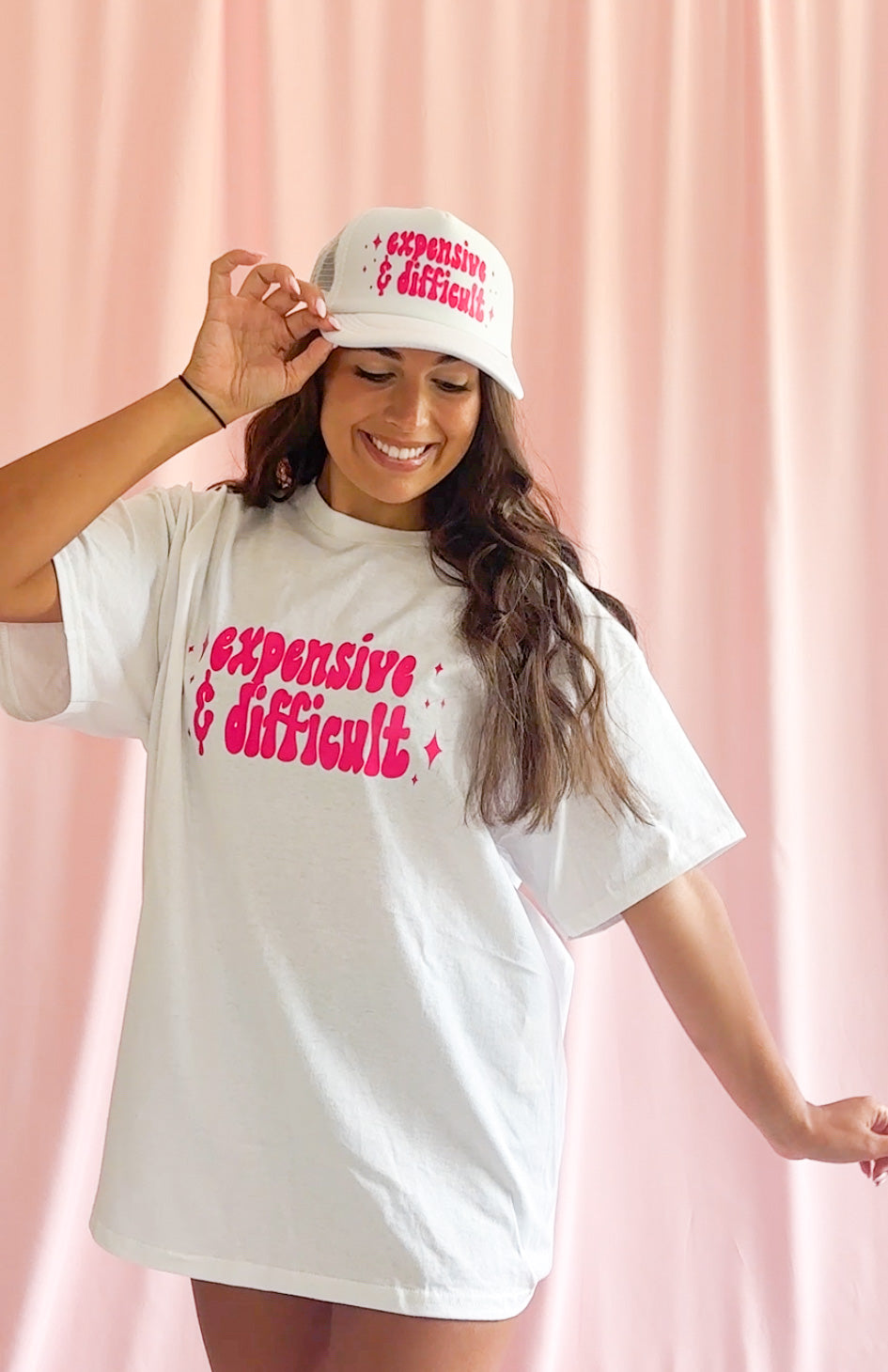 women hot pink trucker hat women summer hat girlfriend gift idea expensive and difficult hat summer beach hat