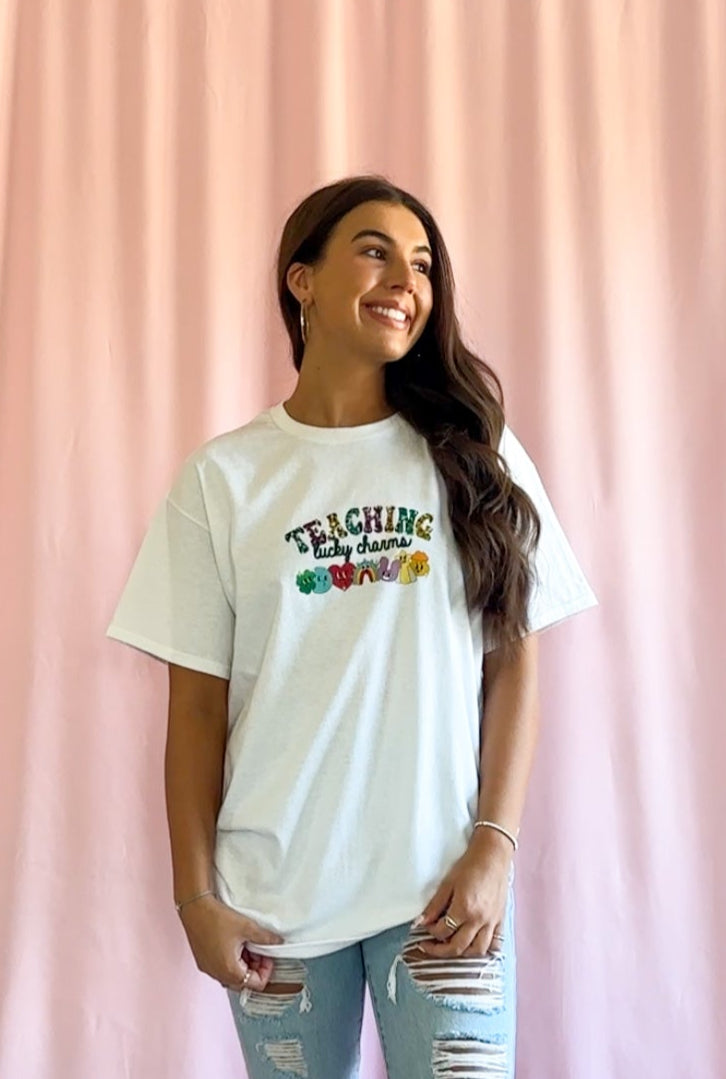 Teaching Lucky Charms T-shirt- Teacher St Patricks Day Tshirt Women