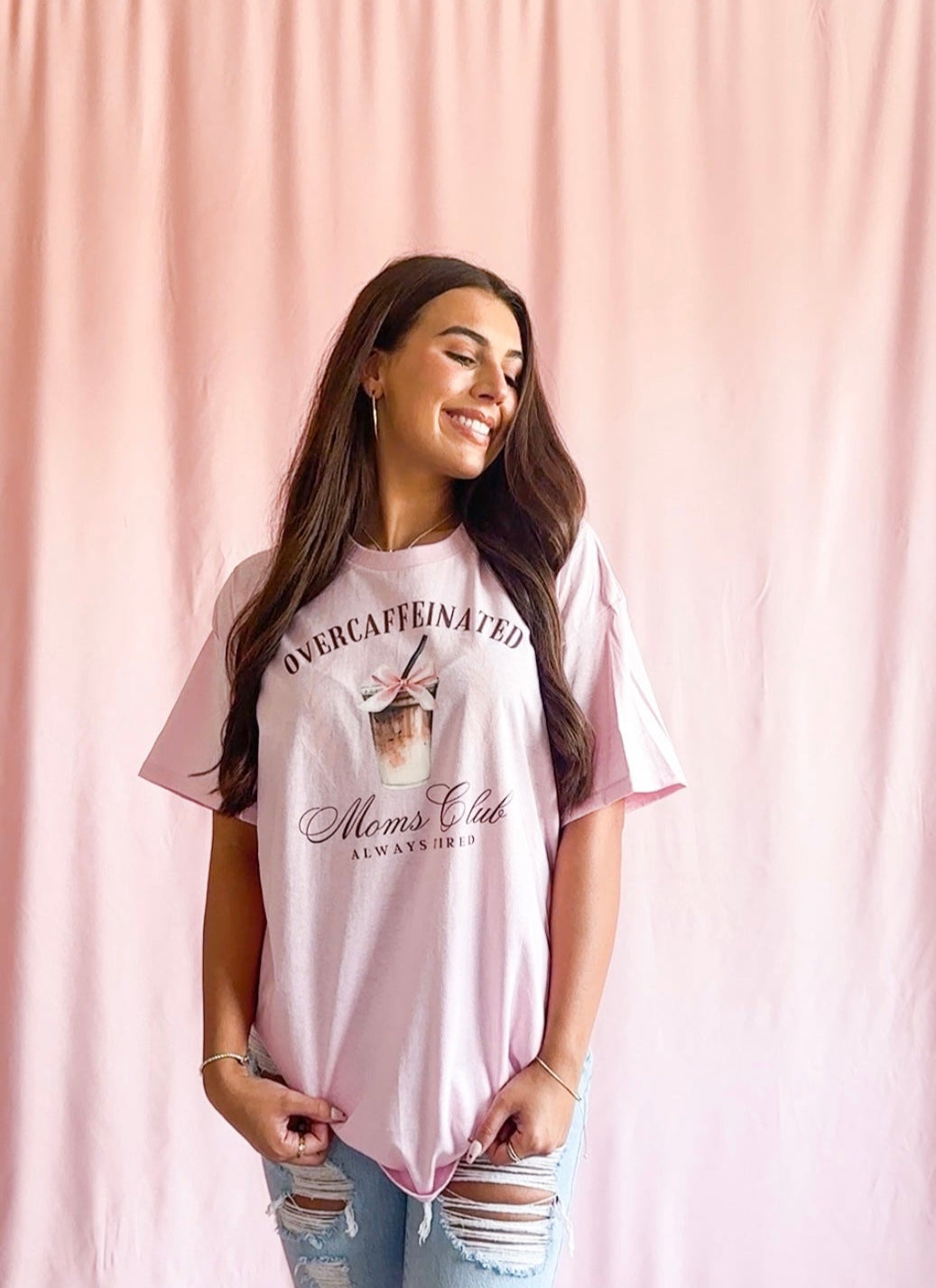 coffee lover shirt mothers day shirt new mom shirt pink tshirt mama coffee lover shirt