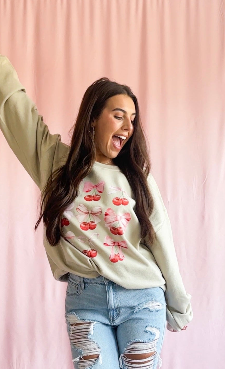 Women Cherry Sweatshirt Trendy