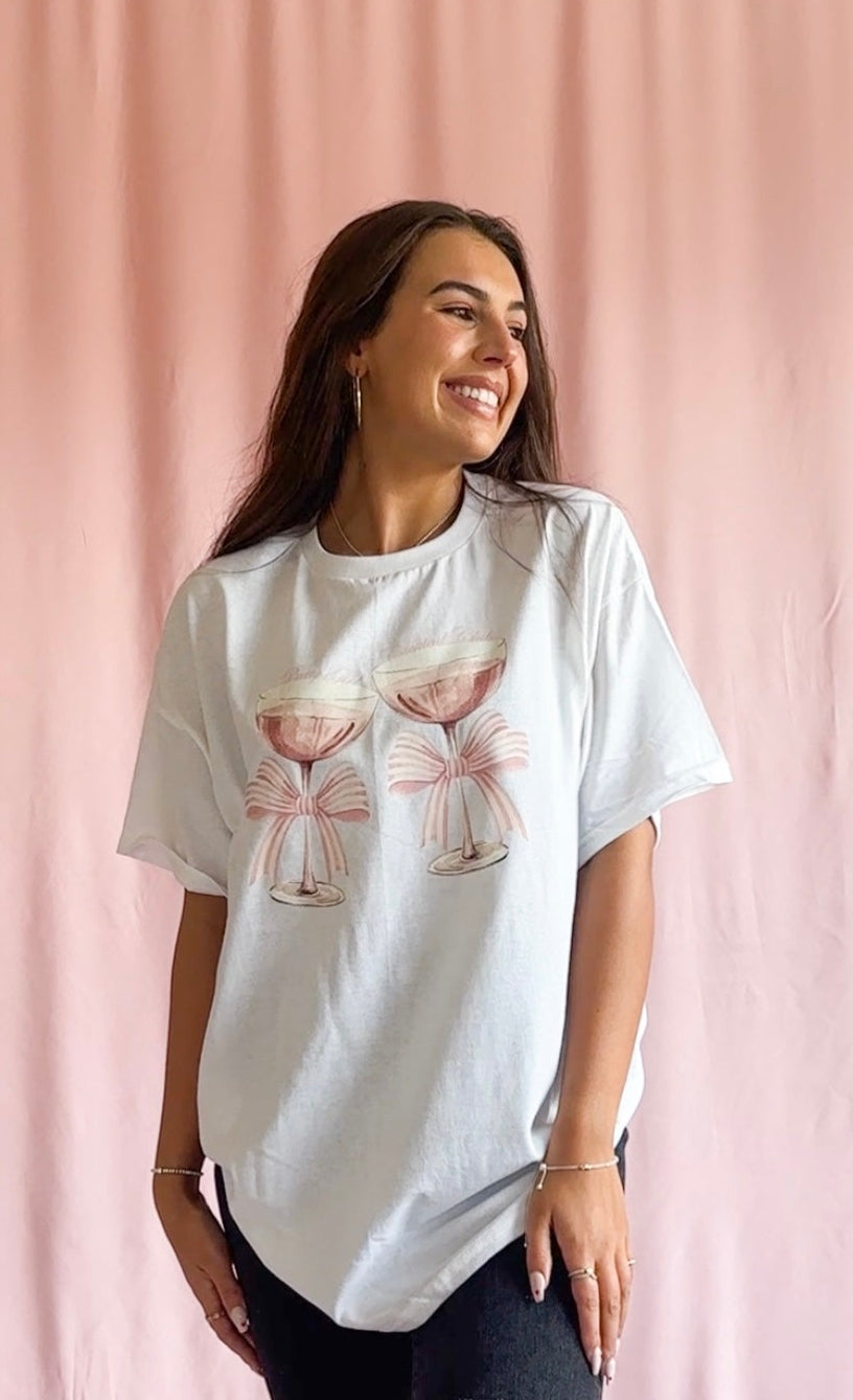 Pretty Girls Cocktail Club- Women Cocktail White Shirt Trendy
