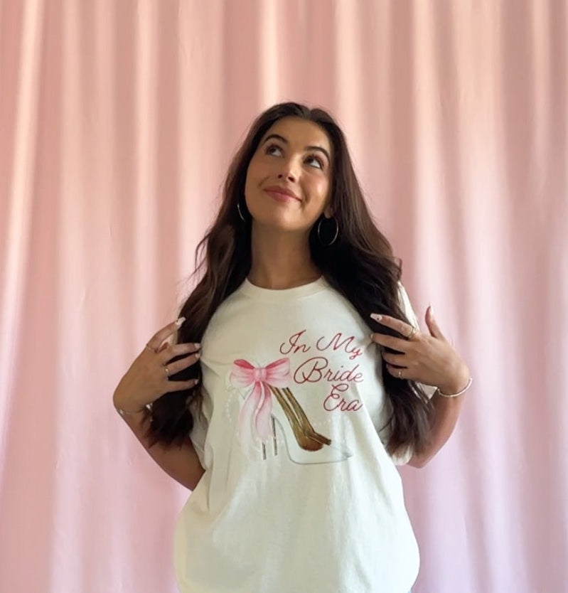 bride era shirt engagement tshirt women wedding tshirt bride loungewear coquette bride shirt