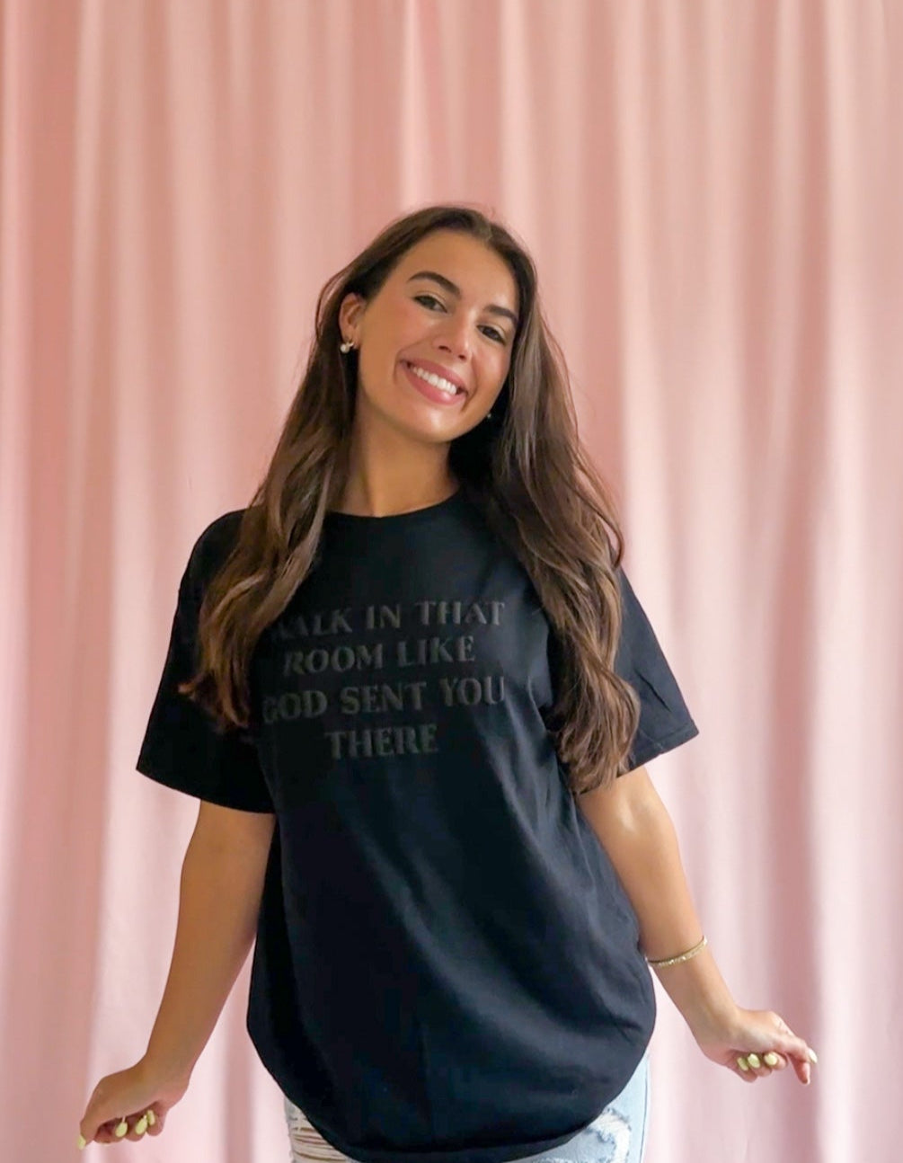 religious tshirt faith shirt puff lettering black shirt christianity gift religious clothing women catholic shirt christianity message bible verse tshirt black