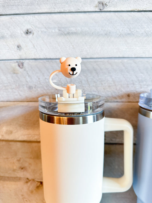 Bear Tumbler Straw Topper