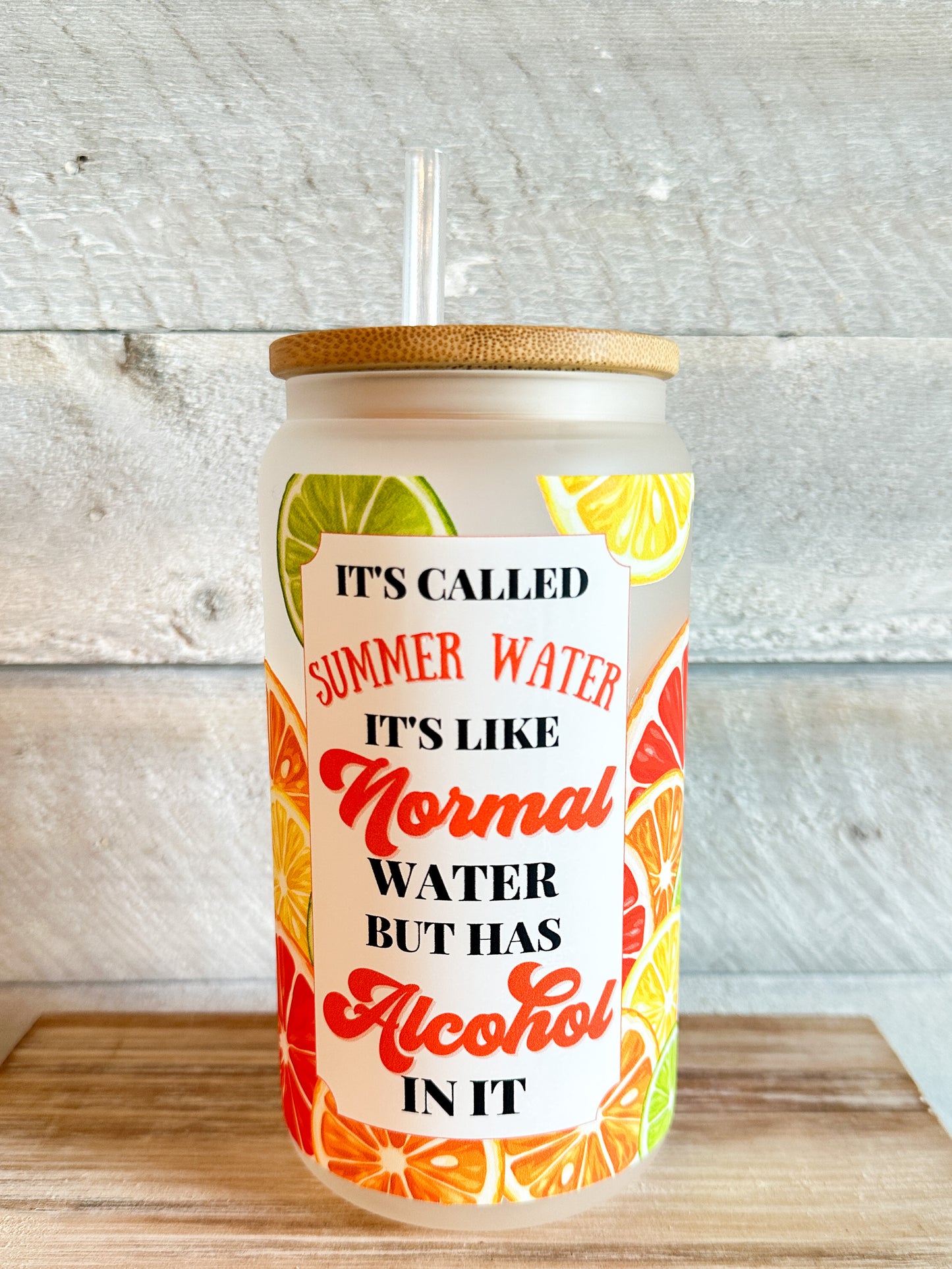 Summer Alcohol Frosted Tumbler 16 Oz