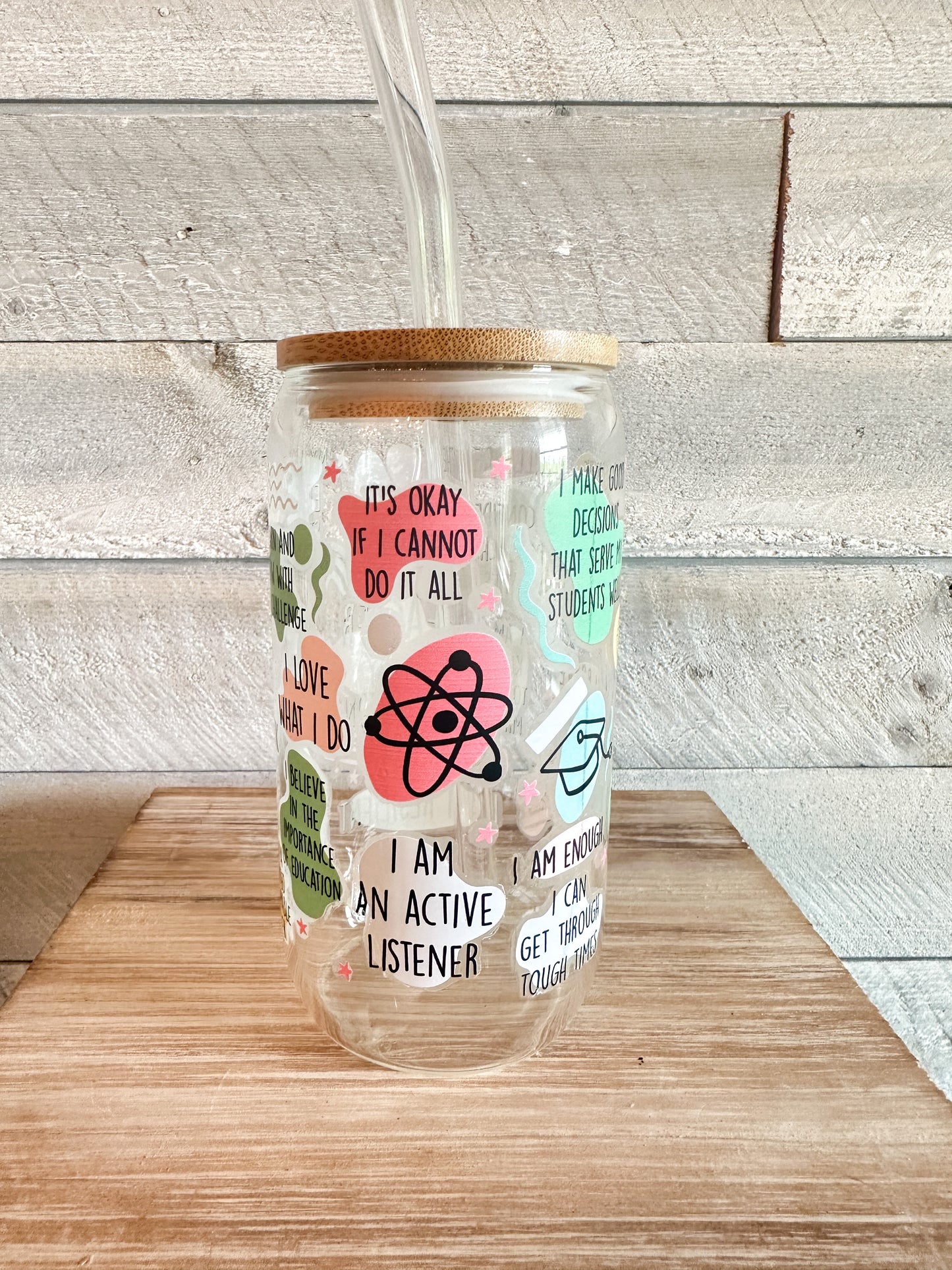 Teacher Daily Affirmations Frosted Tumbler 16 Oz