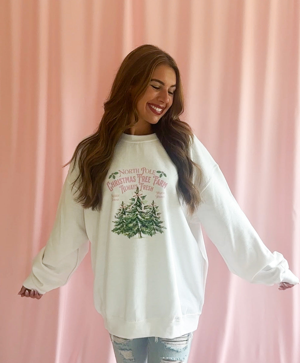 Pink Christmas Coquette Sweatshirt