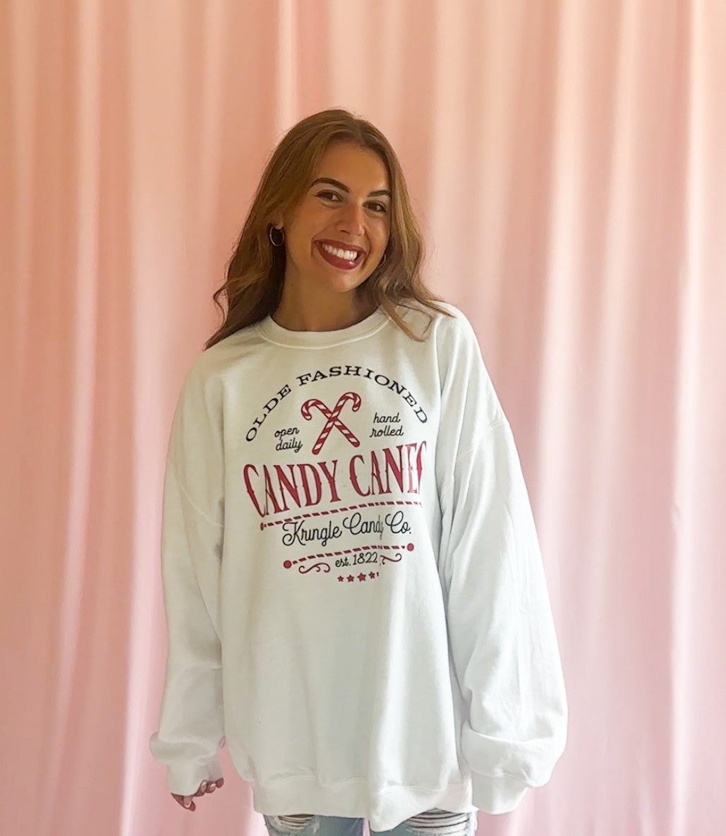 Old Fashioned Candy Canes Christmas Sweatshirt